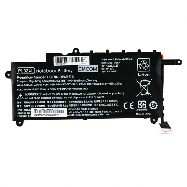 Akku für HP Pavilion 11 X360, wie PL02XL, HSTNN-DB6B, HSTNN-LB6B, TPN-C115, 751681-421